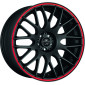 10.5x20 ET25 - LK5/112 ML73.1 Barracuda Karizzma mattblack PureSports / Color Trim rot