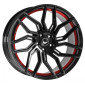 8.5x20 ET42 - LK5/108 ML73.1 Barracuda Dragoon higloss-black undercut trimline red