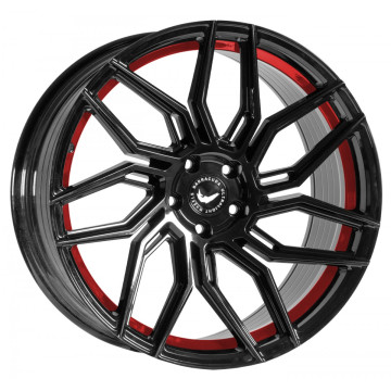 10x20 ET40 - LK5/112 ML73.1 Barracuda Dragoon higloss-black undercut trimline red