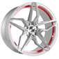 10x20 ET35 - LK5/112 ML73.1 Corspeed Kharma silver-brushed-surface undercut trimline red