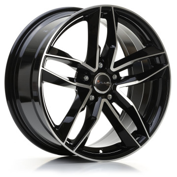 10x21 ET30 - LK5/112 ML66.6 Avus Racing AF16 black polished