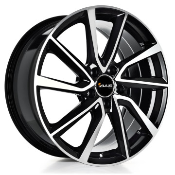 9x20 ET45 - LK5/120 ML72.6 Avus Racing AC-518 black polished