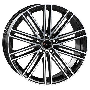 11.5x22 ET61 - LK5/130 ML71.6 Avus Racing AC-M08 black polished
