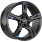 7.5x18 ET50 - LK5/114.3 ML82 Ronal R62 Blue jetblack