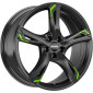 8x19 ET35 - LK5/112 ML76 Ronal R62 Green jetblack
