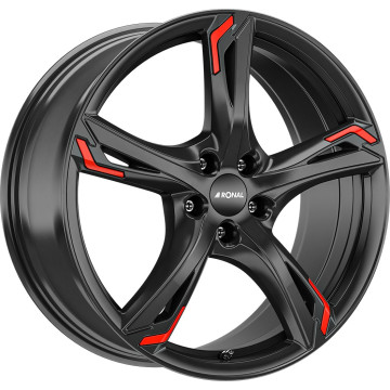 7.5x18 ET50 - LK5/112 ML76 Ronal R62 Red jetblack