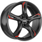 7.5x18 ET50 - LK5/112 ML76 Ronal R62 Red jetblack