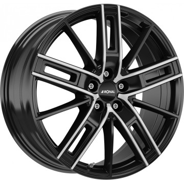 8x19 ET54 - LK5/112 ML66.5 Ronal R67 jetblack-frontkopiert
