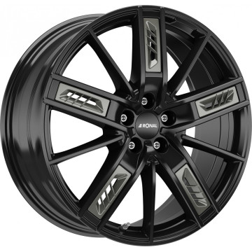 8x18 ET50 - LK5/112 ML76 Ronal R67 Grey Right jetblack