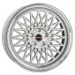7x17 ET38 - LK4/108 ML63.4 Borbet B silver rim polished