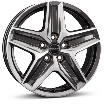 7.5x18 ET48 - LK5/112 ML66.5 Borbet CWZ mistral anthracite glossy polished