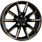 8x18 ET45 - LK5/108 ML72.5 Borbet LX18 black glossy gold spoke rim
