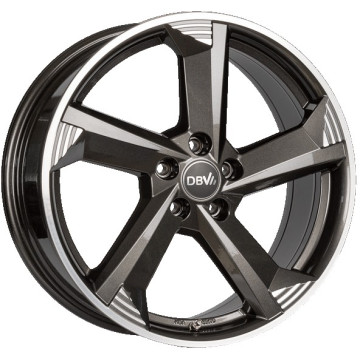 8x19 ET55 - LK5/108 ML70.1 DBV Torino III anthrazit glänzend poliert