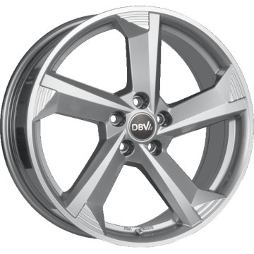 8x18 ET45 - LK5/108 ML70.1 DBV Torino III hyper silber poliert