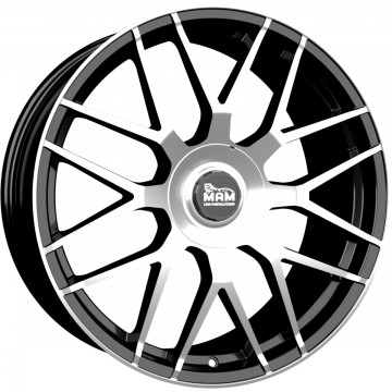 8.5x20 ET30 - LK5/112 ML66.6 MAM GT1 black front polish