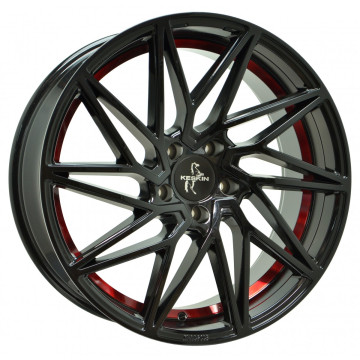 8x18 ET30 - LK5/112 ML72.6 Keskin KT20 Future black painted red inside