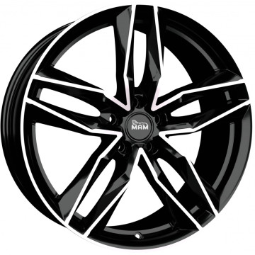 8.5x19 ET30 - LK5/112 ML66.6 MAM RS3 black front polish