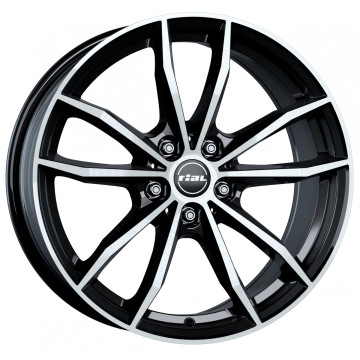 7.5x18 ET51 - LK5/112 ML66.5 Rial X12 diamant-schwarz frontpoliert
