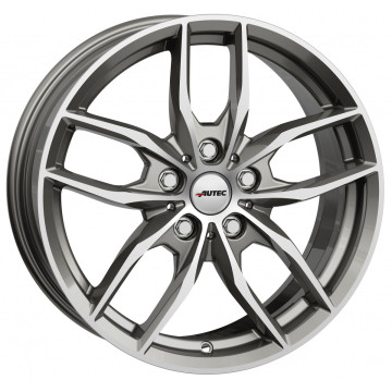 8x19 ET30 - LK5/112 ML66.6 Autec Typ BV - Bavaris titansilber poliert