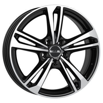 6.5x16 ET39 - LK5/98 ML58.1 Mak Emblema black mirror