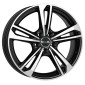 7x17 ET38 - LK5/100 ML57.1 Mak Emblema black mirror