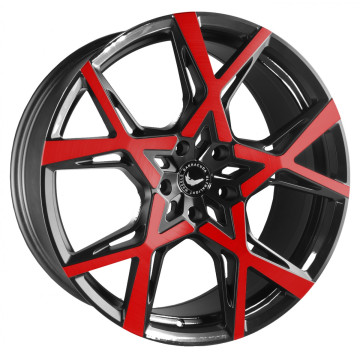 10x22 ET20 - LK5/112 ML73.1 Barracuda Project X gloss black flashred
