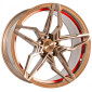 9x20 ET35 - LK5/112 ML73.1 Corspeed Kharma higloss-bronze brushed surface undercut trimline red