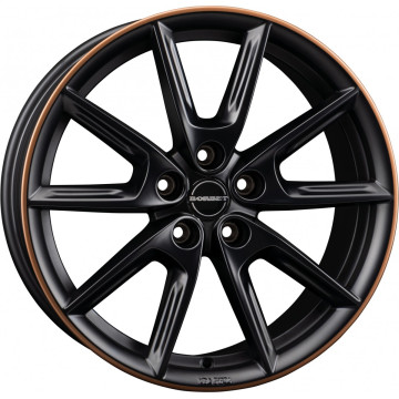 8x18 ET48 - LK5/112 ML66.6 Borbet LX18 black matt rim copper