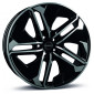 9x21 ET45 - LK5/120 ML72.5 Borbet TX black polished glossy