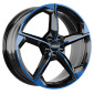 8x19 ET44 - LK5/112 ML66.5 Ronal R66 jetblack-blue tinted