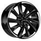 7.5x18 ET35 - LK5/114.3 ML82 Ronal R70 jetblack-white tail