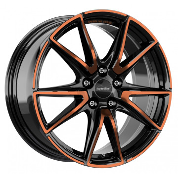 8.5x19 ET42 - LK5/112 ML76 Ronal SL6 Vettore jetblack-copper matt