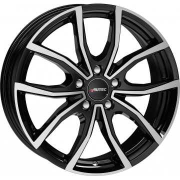 6.5x16 ET47 - LK5/100 ML57.1 Autec Typ VD - Vidra schwarz poliert