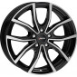 7x18 ET47.5 - LK5/108 ML63.3 Autec Typ VD - Vidra schwarz poliert