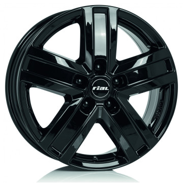 6.5x16 ET60 - LK5/160 ML65.1 Rial Transporter diamant-schwarz