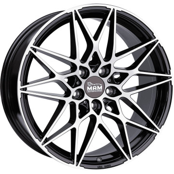 8.5x19 ET30 - LK5/112 ML72.6 MAM B2N black front polish