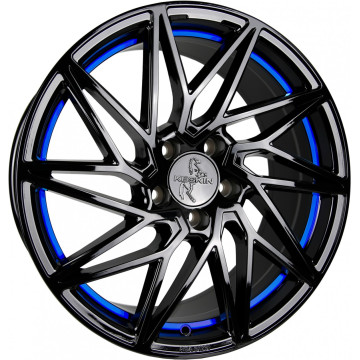 8x18 ET30 - LK5/112 ML72.6 Keskin KT20 Future black painted blue inside