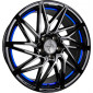 8x18 ET45 - LK5/112 ML72.6 Keskin KT20 Future black painted blue inside