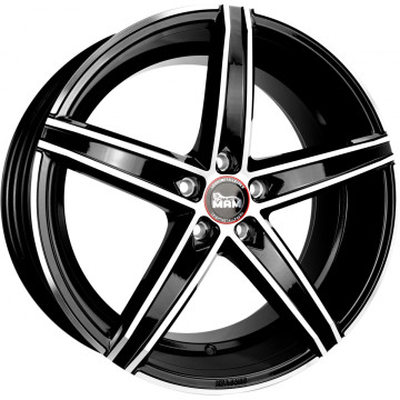 8.5x19 ET45 - LK5/108 ML72.6 MAM OX-18 black front polish