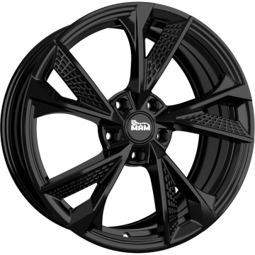 8.5x19 ET35 - LK5/120 ML72.6 MAM RS6 black painted