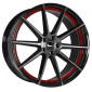 10.5x21 ET19 - LK5/112 ML73.1 Barracuda Project 2.0 higloss-black brushed surface / Undercut Colour Trim rot
