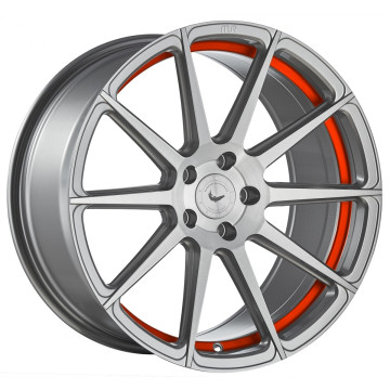 10.5x21 ET19 - LK5/112 ML73.1 Barracuda Project 2.0 silver brushed / Undercut Color Trim rot