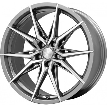 9.5x20 ET45 - LK5/114.3 ML64.1 Brock B42 ferric-grey poliert