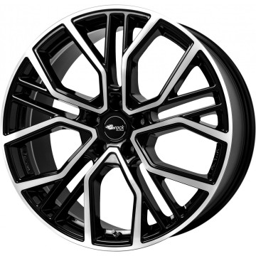 11x21 ET55 - LK5/112 ML66.6 Brock B41 schwarz front-poliert