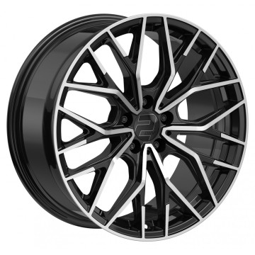 8.5x19 ET40 - LK5/112 ML66.6 2DRV WH37 schwarz hochglanzpoliert