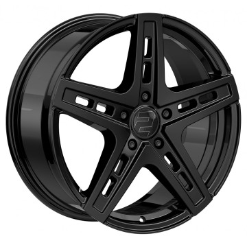 9.5x22 ET42 - LK5/112 ML66.6 2DRV WH38 schwarz glänzend lackiert
