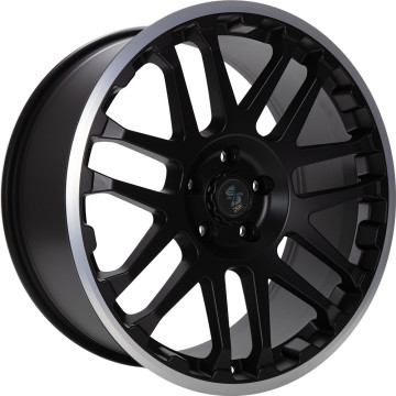 9x20 ET45 - LK6/139.7 ML93.1 Etabeta Combat black matt lip polished