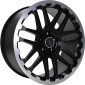 8x18 ET30 - LK6/114.3 ML66.1 Etabeta Combat black matt lip + cap polished