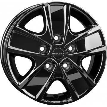 6x16 ET68 - LK5/118 ML71.1 Borbet CWG black glossy