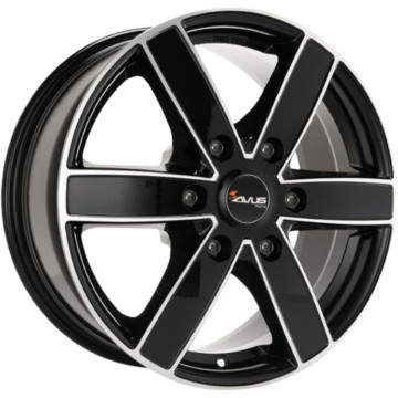 7x17 ET50 - LK6/130 ML84.1 Avus Racing AC-V61 black polished